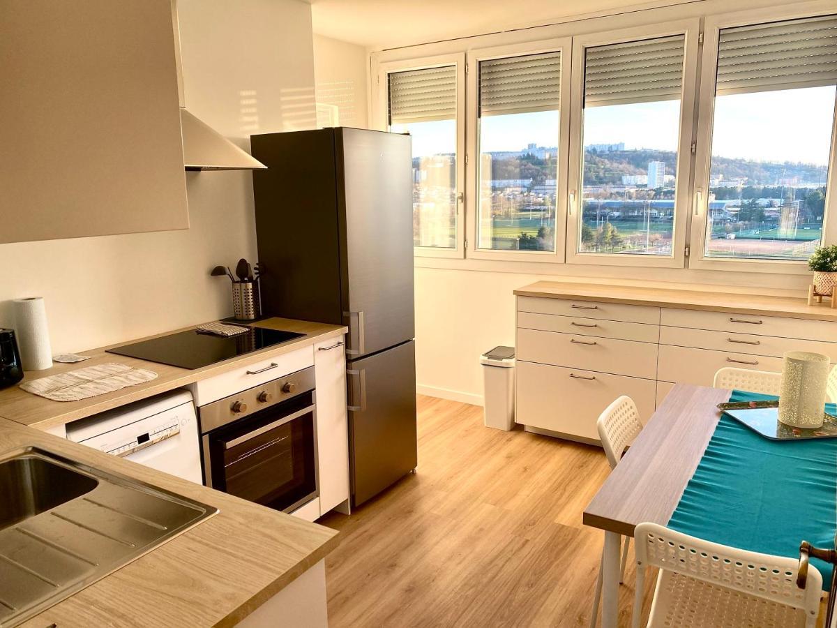 Bergson Top - Appart 80M2, 2 Grandes Chambres, Entierement Renovee Et Equipee, Lumineux, Wifi, Balcon, Calme, Vue Imprenable Σαιντ-Ετιέν Εξωτερικό φωτογραφία