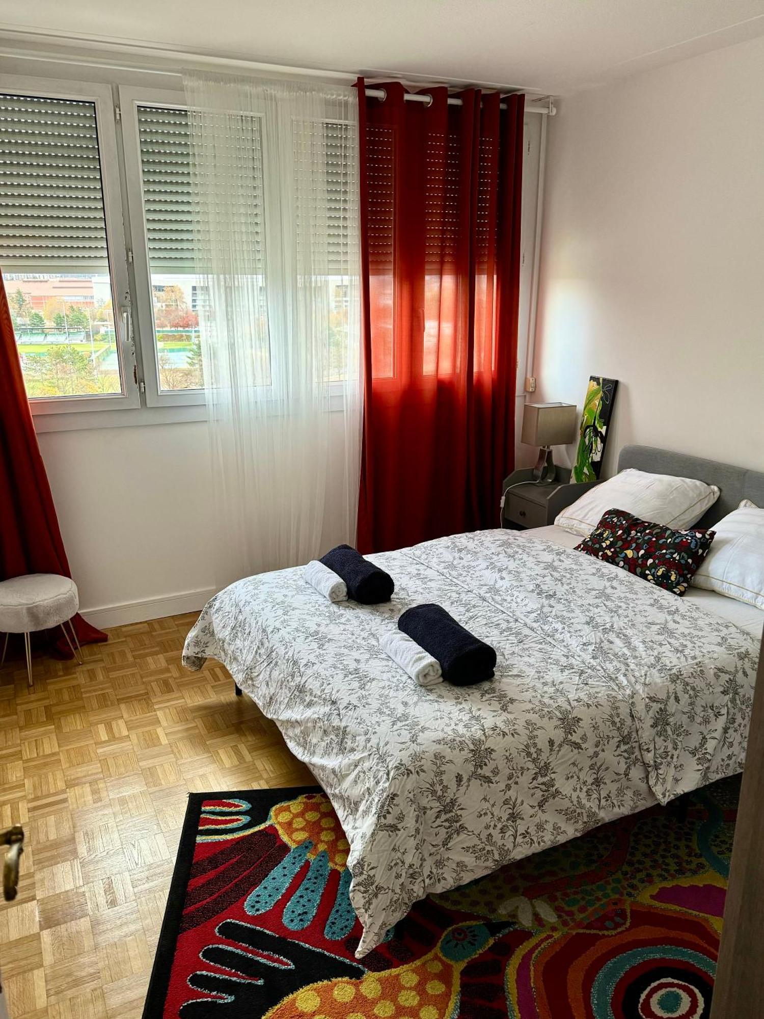Bergson Top - Appart 80M2, 2 Grandes Chambres, Entierement Renovee Et Equipee, Lumineux, Wifi, Balcon, Calme, Vue Imprenable Σαιντ-Ετιέν Εξωτερικό φωτογραφία